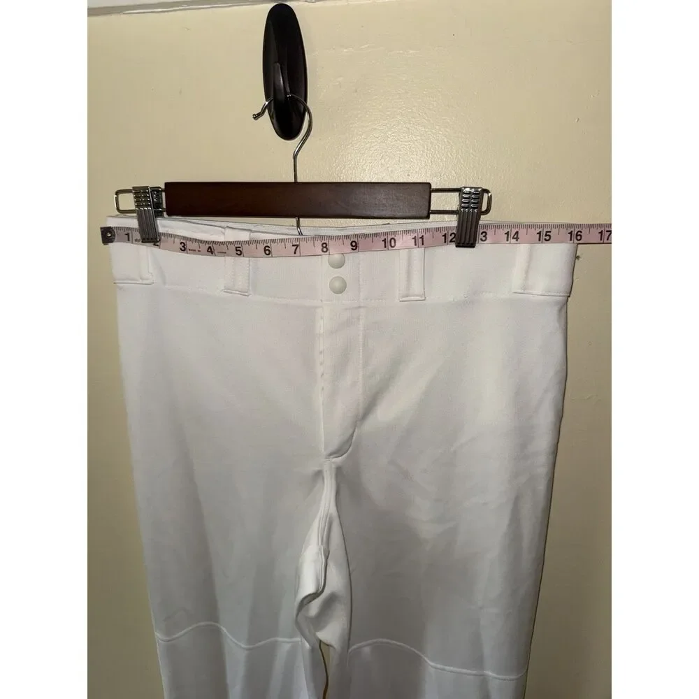 Nike Men's Baseball Pants Size Small Solid White Athletic Uniform Trousers